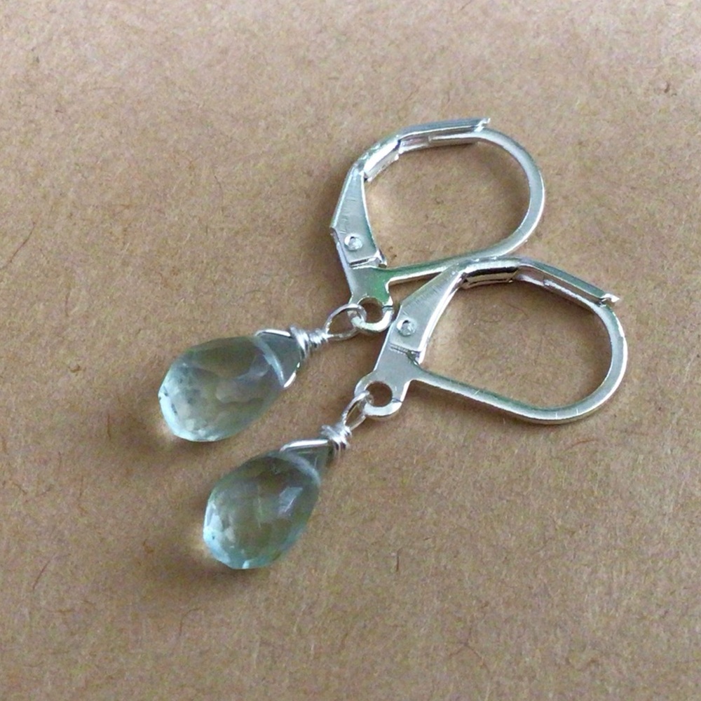 Sterling Silver Sundance Charm Aquamarine Earrings